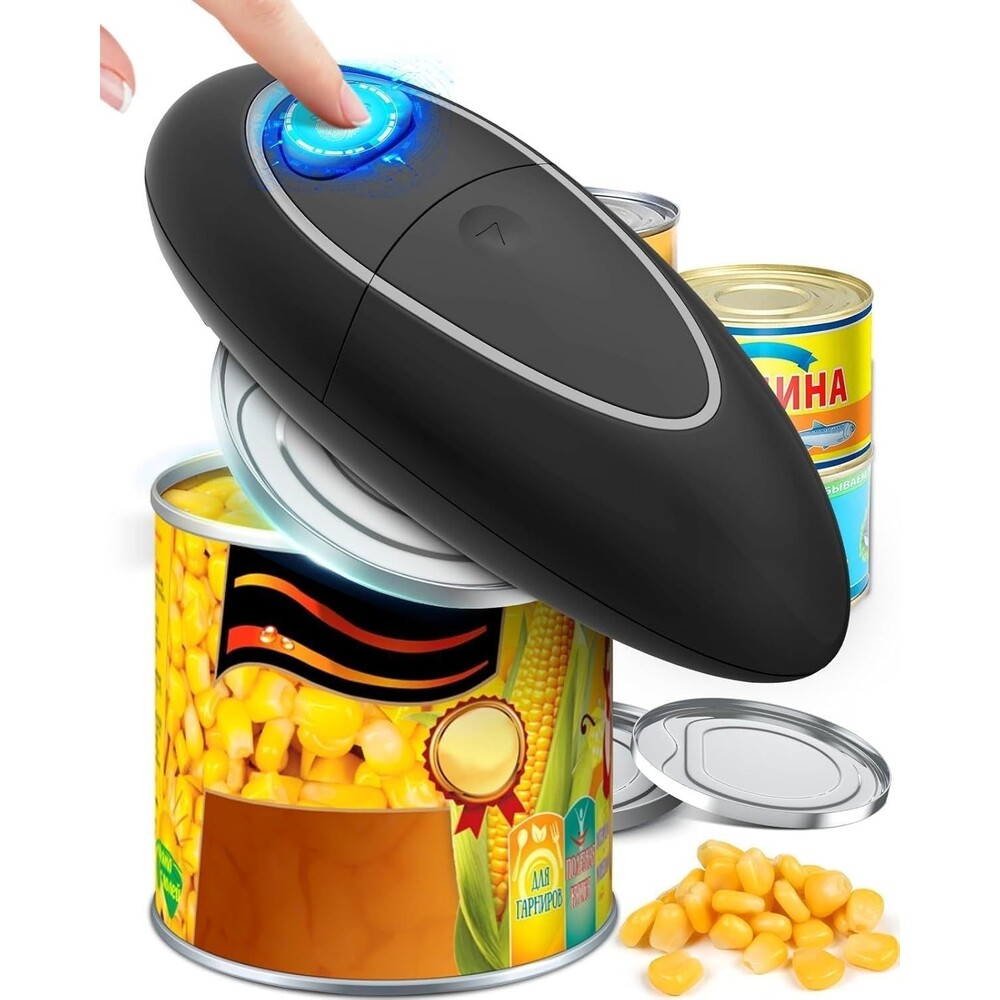 Electric Can Opener, One Touch Side Cut Automatic Can Opener